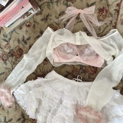 Japanese Lingeire [Basic] Flower Fairy Bralette Set New Arrivals