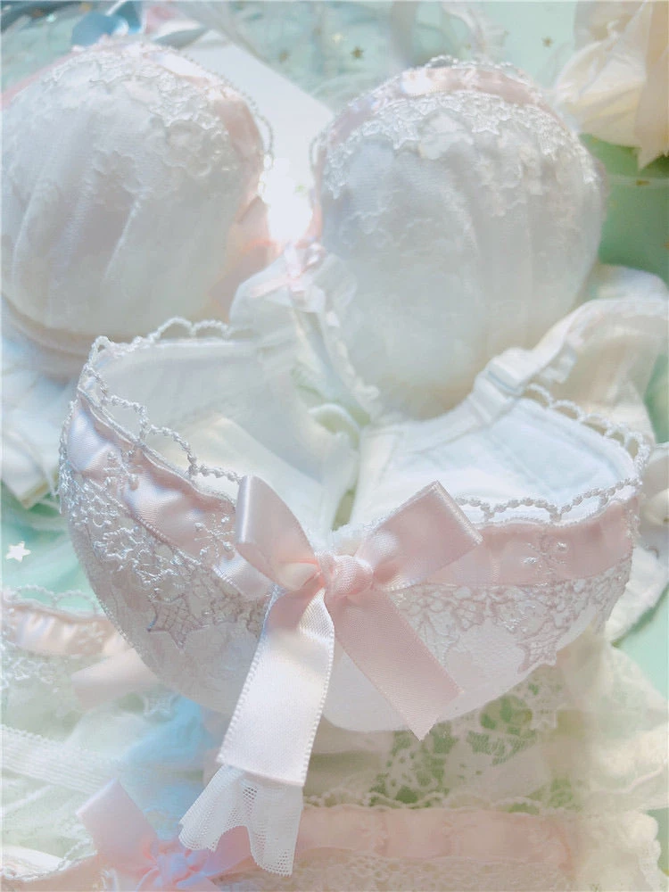 Japanese Lingerie Angel Ribbon For Stars And Roses Bra Set 30 Japanese Lingerie Angel Ribbon For Stars And Roses Bra Set