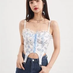 Floral Sea Corset Top (Brand Mummy Cat)