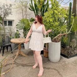 Lan Studio New Arrivals [Curve Beauty] Cotton Candy Cotton Dress