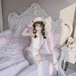 Peiliee Design New Arrivals [2020 New Version] The Snow Angel Lingerie Set