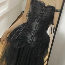 Japanese Lingeire [Basic] Gothic Dreams Lace Corset New Arrivals