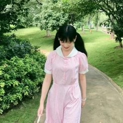 [Premium Selected] Arrived In Dream Land Gingham Dress (designer Rose Candy)