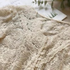 DAJUN [Curve Beauty] Angel Garden Lace Shirt Cardigan