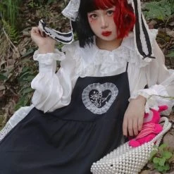 Peiliee Shop New Arrivals Sleepy Bun Babydoll Lolita Fashion Handmade Lace Bunny Ear Hat [Available For Customize]