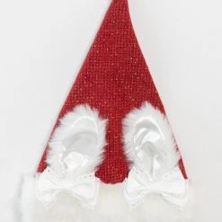Peiliee Shop New Arrivals [2020 Version] The Sparkle Time Of The Year - Bun Bun Ear Pom Pom Faux Fur Christmas Hat