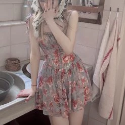 New Arrivals [Arilf SS22] Blue Jacaranda Floral Dress Jumpsuit