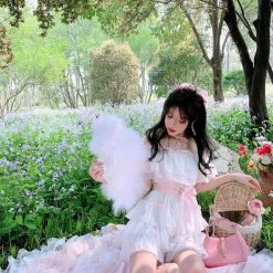 Summer Joy New Arrivals [Premium Selected] Flower Dance Floral Chiffon Dress (Designer SJ)