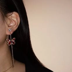 Peiliee Shop Butterfly Crystal Dream Earring