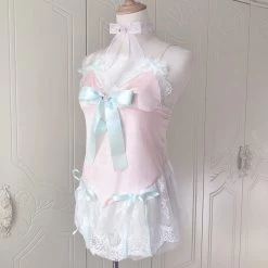 Peiliee Shop [Handmade Lingerie] Peach Melody Lace Top
