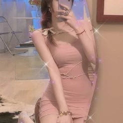 [Premium Selected] Strawberry Yogurt Bodycon Mini Dress (designer Arilf)