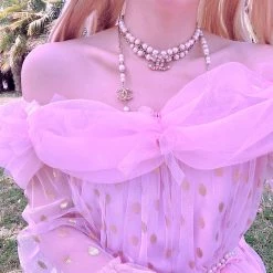 Peiliee Shop X Summer Joy [Mid Season Sale] Mermaid Princess Off-shoulder Dress New Arrivals