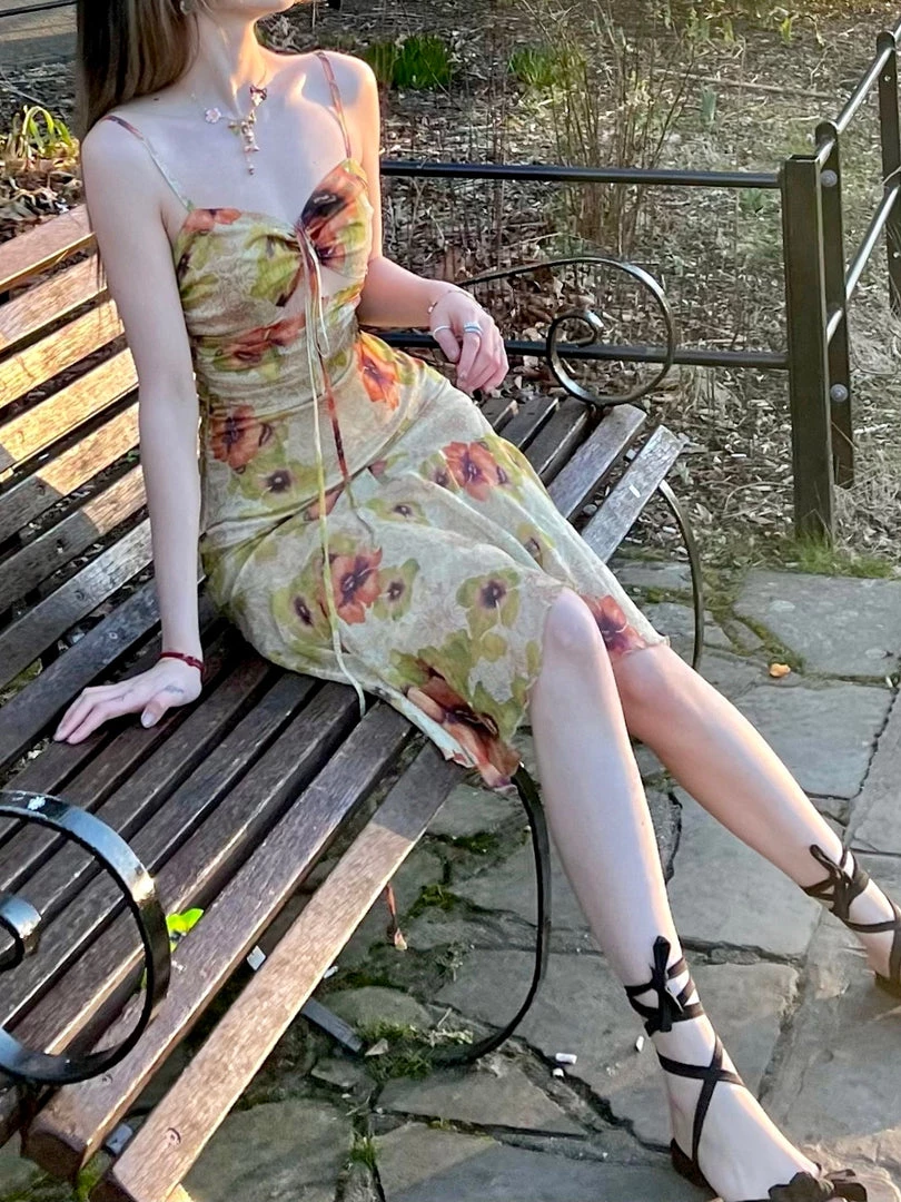 Arilf Pomegranate Flower Sea Floral Dress 6 Arilf Pomegranate Flower Sea Floral Dress