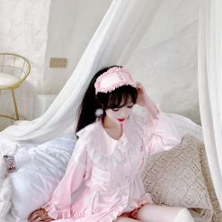 Summer Joy Angelic Rosé Satin Lounge Wear Set