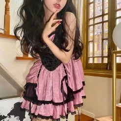 [Evil Tooth] Poker Spades Girl Gothic Punk Mini Dress♠️