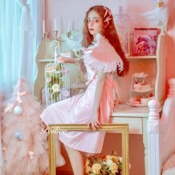 Peiliee 2 Years Anniversary The Dreamy Velvet Dress And Cotton Dress Set New Arrivals