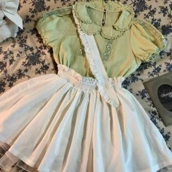 New Arrivals [NOLOLITA] Bunny Coast Apron Skirt ウサギの海岸