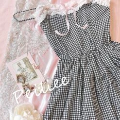 Peiliee Ballet Dream Babydoll Ballerina Gingham Dress New Arrivals