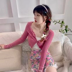 New Arrivals [Premium Selected] Plum Baby Floral Skirt (Designer Arilf)