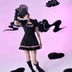 Summer 2022 [Evil Tooth] Chinese Sweetheart Goth Princess Qipao Style Dress