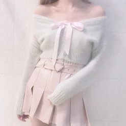 Peiliee Swan Lake Pastel Mint Larme Kei Styled Soft Cardigan New Arrivals