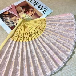 Peiliee Shop [Basic] Kyoto Sakura Season - Lace Handle Fan