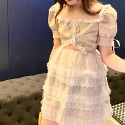 New Arrivals [Sweden Warehouse] The Blooming Angel Elisabeth Lace Dress (Designer Arilf)