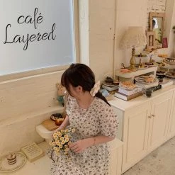 Peiliee Shop New Arrivals [Premium Selected] Romantic Melody Floral Cotton Dress