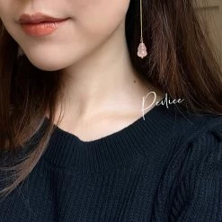 Peiliee Shop New Arrivals Wulu Lucky Gem Stone 14k Earring