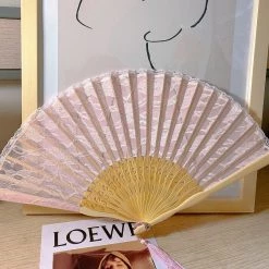 Peiliee Shop [Basic] Kyoto Sakura Season - Lace Handle Fan