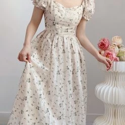 Vintage Inspired Walking In The Garden Floral Dress New Arrivals