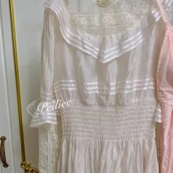 Sweet Piknis [Premium Selected] My Golden Days Vintage Antique Edwardian Soft Pink Dress Set