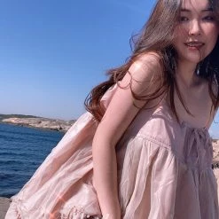 New Arrivals [Sweden Warehouse] Escaped Bunny In Peach Flower Garden Dress (designer Arilf)