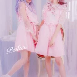[Sample Sale] Peiliee 2 Years Anniversary The Dreamy Velvet Dress And Cotton Dress Set New Arrivals