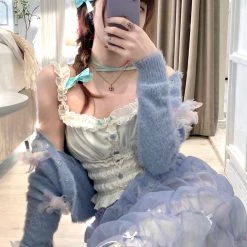 [Mid Season Sale ] Don't Forget Me 3D Flower Cardigan (Designer Arilf)