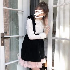 Meow The Girl With Angel Aroma Velvet Dress New Arrivals