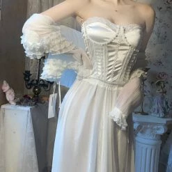 MANXI VINTAGE Butterfly Glaze Corset With Bones New Arrivals