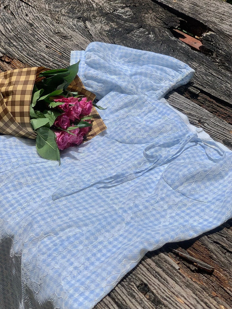 Boss JIA New Arrivals Dream Of The Love Sea Lace And Gingham Mini Dress 2 Boss JIA New Arrivals Dream Of The Love Sea Lace And Gingham Mini Dress