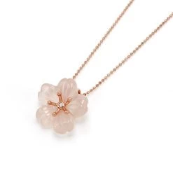 Jewelry New Arrivals Sakura Crystal Natural Gem Stone Necklace Bracelet Set