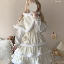 Sleep Doll [Pre-order] Snow Angel Dress Set With Cape Summer 2022