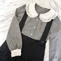 New Arrivals [Pre-order By Peiliee Studio] Gingham Babydoll Shirt