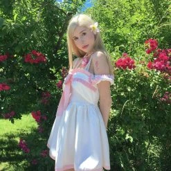 Peiliee Shop X Summer Joy [Pre-order] Ribbon Babydoll Mini Dress
