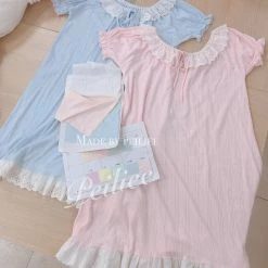 Peiliee Design [Made By Peiliee] Love Is Two Hearts As One Cotton Sleepwear Loungewear Dress