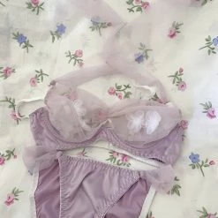 Japanese Lingeire [Basic] Flower Fairy Bralette Set New Arrivals