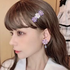 Peiliee Shop New Arrivals Sakura Rain Fairy Dream Handmade Ring Hairpin Necklace Set
