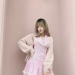 12 Studio Teaberry Ice Cream Gingham Mini Dress