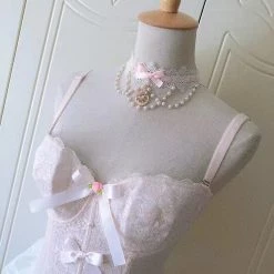 Peiliee Shop [More Sizes] Faded Sakura Doll Corset
