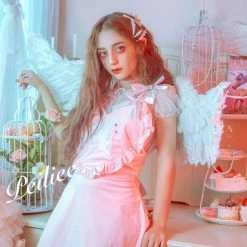 [Sample Sale] Peiliee 2 Years Anniversary The Dreamy Velvet Dress And Cotton Dress Set New Arrivals