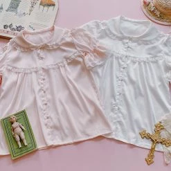 First Love Babydoll Satin Shirt Le Flacon