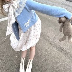 New Arrivals [Arilf] Baby Blue Doll Cardigan